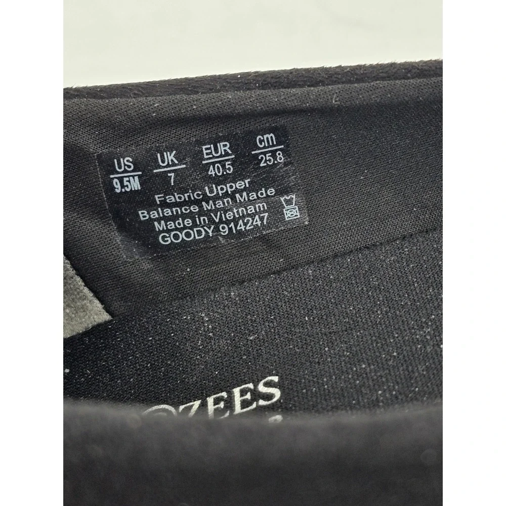 LifeStride Bzees Air Step Shoes Womens 9.5M Black Wedge Slip On -Excellent